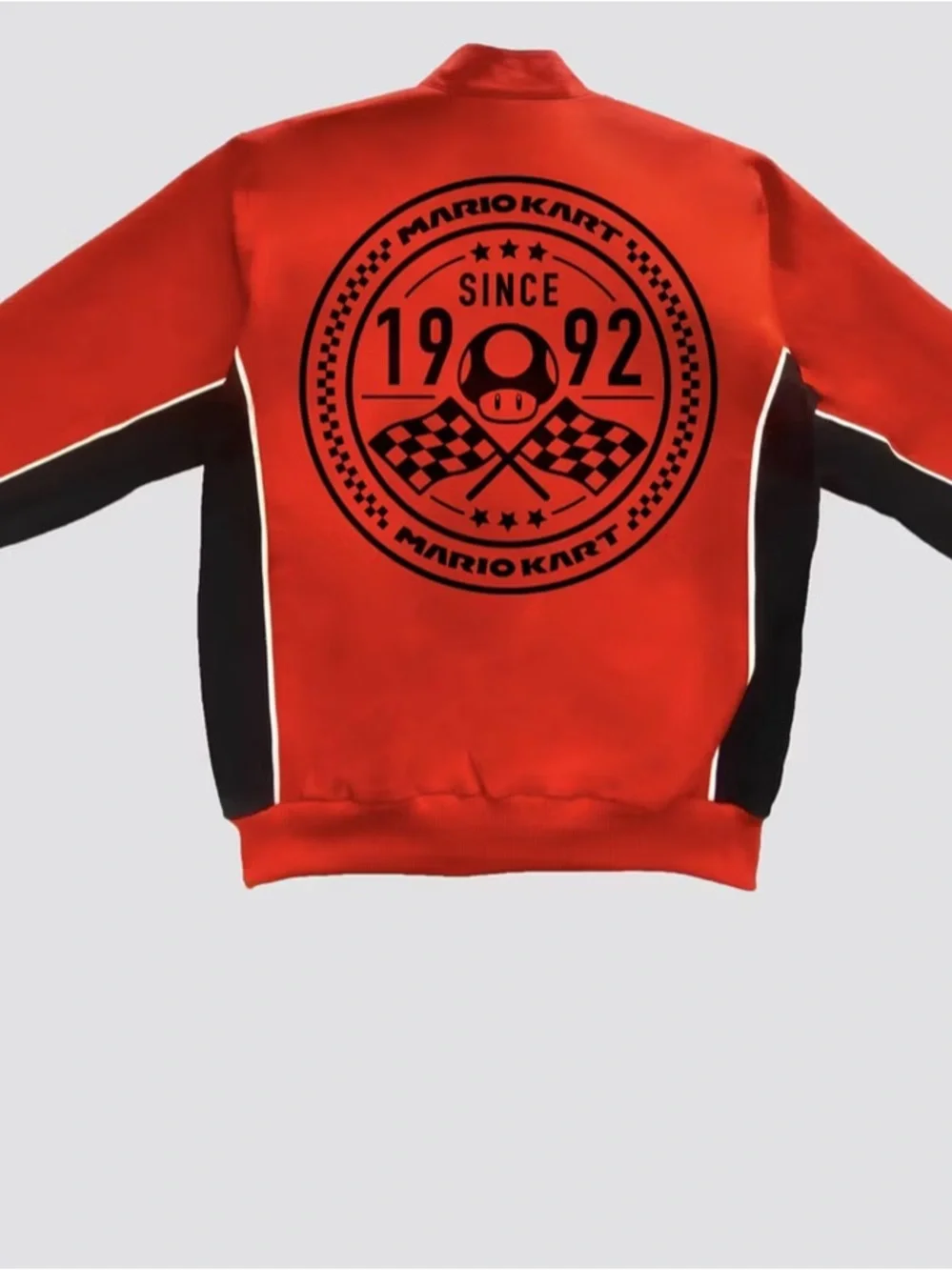 Mario Kart Canvas Racing Jacket Red size medium NWT